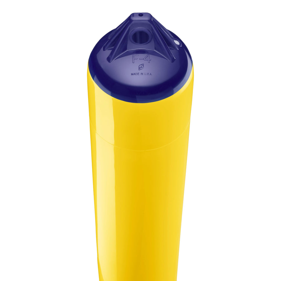 F-4 Standard Polyform Boat Fender Blue Ropehold - Yellow
