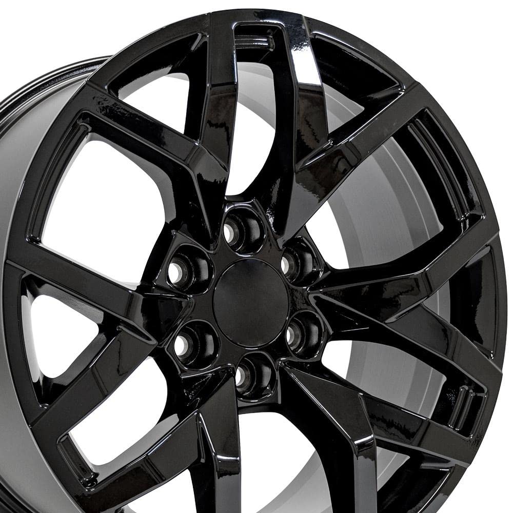 20 Inch OE Wheels CV66 Rim Fits Suburban 1500 Z71 Style 6x139.7 20x9 Gloss Black - Hollander 14076 (1)
