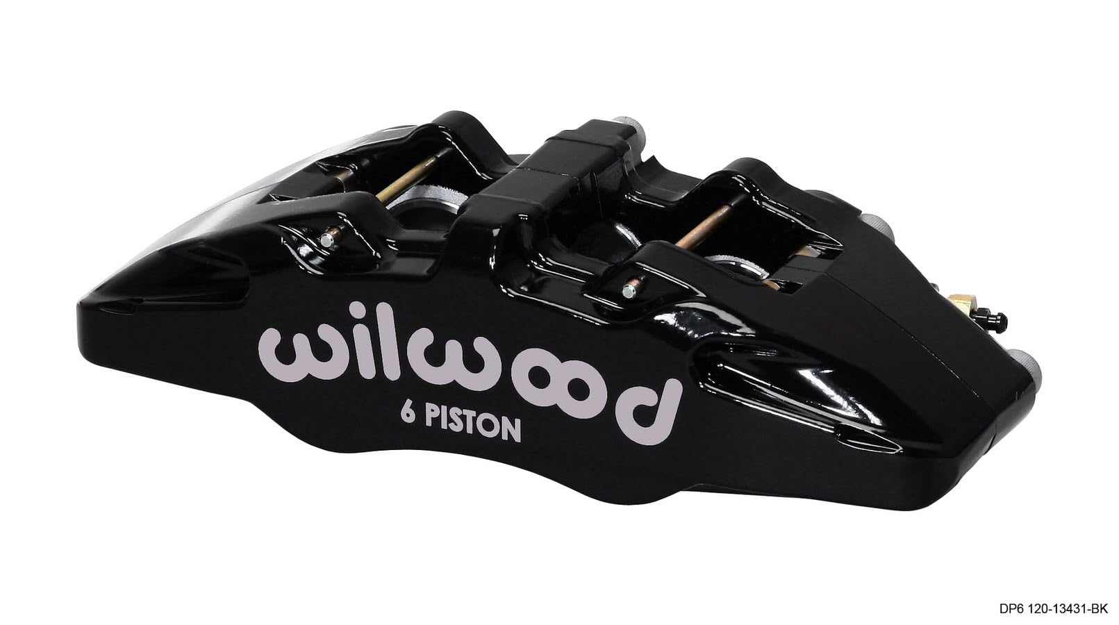 Wilwood Brake Caliper, 6 Piston Dynapro, Driver Side, Aluminum, Black Powder Coat, 13 in OD x 0.380 in Thick Rotor, 5.25 in Lug Mount, Each