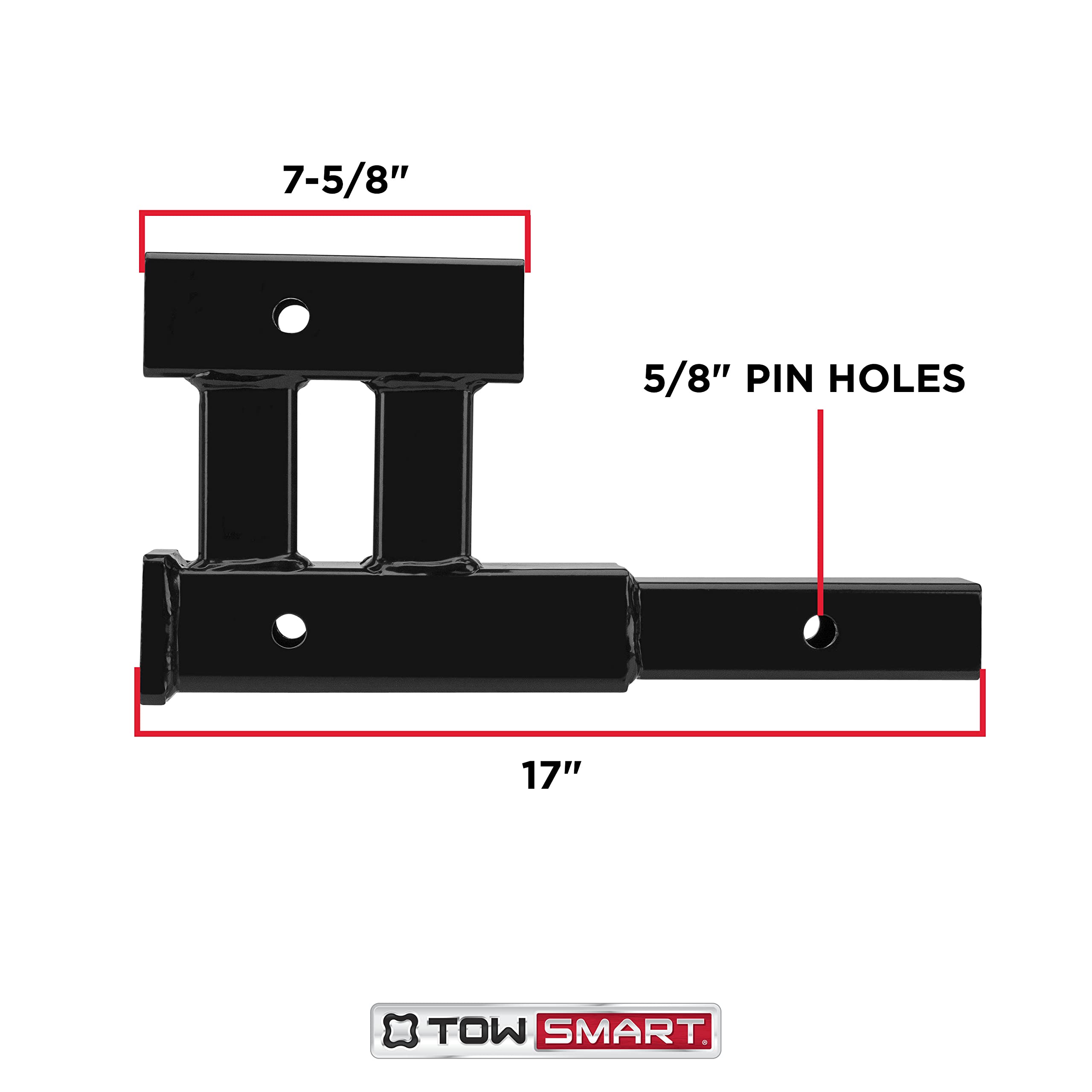Hitch Dual Extension, Fits 2 in. Receivers, 4,000 lb. Capacity