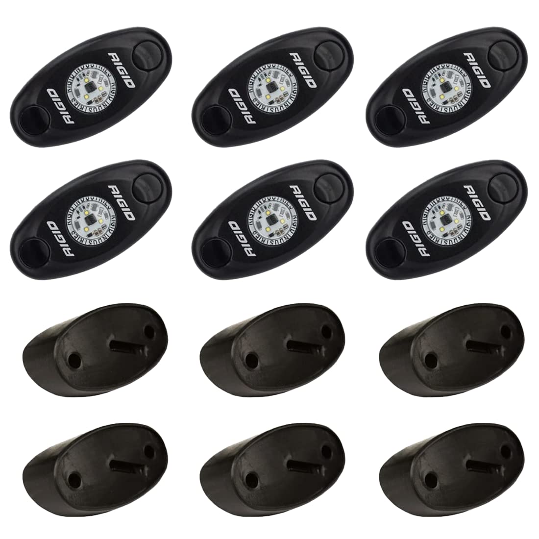 Amber RIGID INDUSTRIES Light Kit, Set of 6 Rock