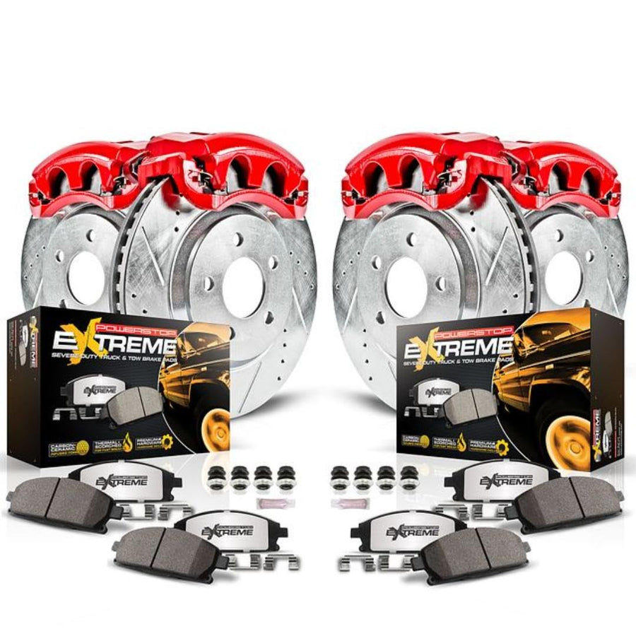 Brake Kit Power Stop For Ram 3500 2013-2018 [Model Specific] Z36 Truck & Tow Front and Rear Brake Kit-Brake Rotors, Brake Pads & Calipers KC7141A-36