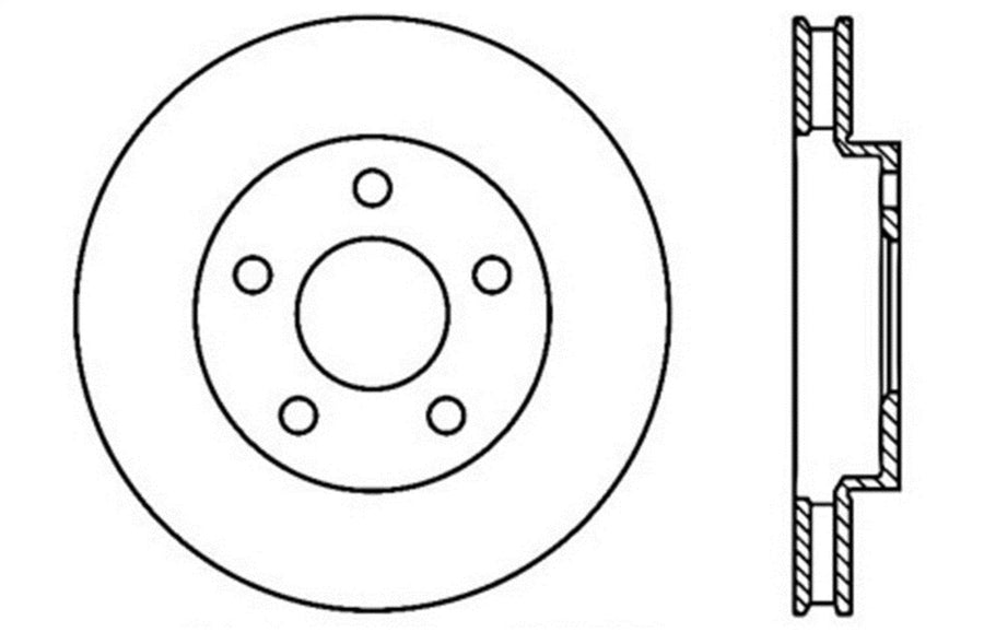 StopTech Centric 127.62056L Sport Drilled/Slotted Brake Rotor (Front Left), 1 Pack