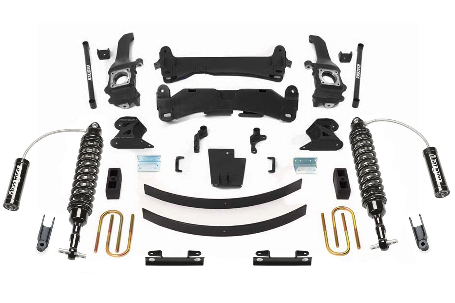 Fabtech Performance K7042DL Lift System 6 in. Lift Front Dirt Logic SS 2.5 Coilovers Resi Lift System