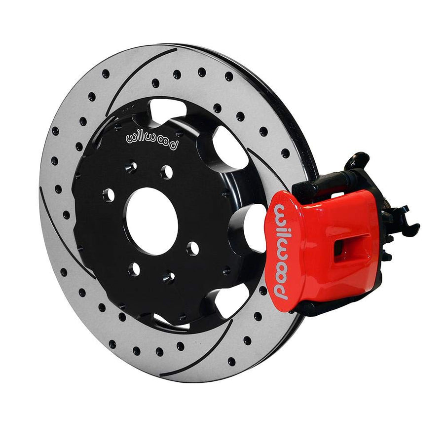WILWOOD 140-10207-DR Rear Kit CPB, 12.19", Drilled, Red Civic / Integra Disc 2.39 Hub Offset