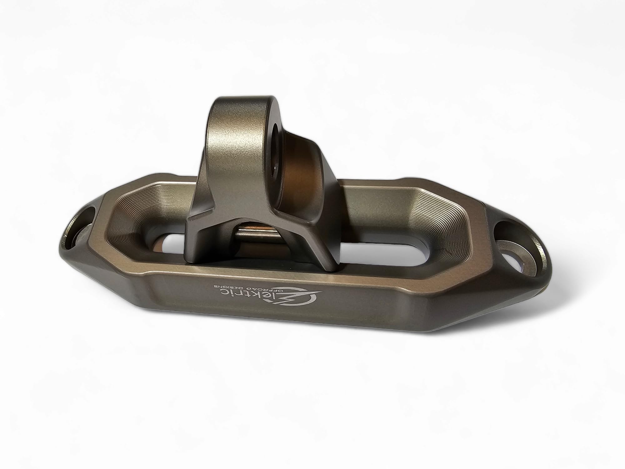 Winch Fairlead and Hook UTV – 6” Standard Mount, 6061 Billet Aluminum, Anodized Gun Metal, Heavy Duty Synthetic Rope Fairlead for Off-Road Recovery
