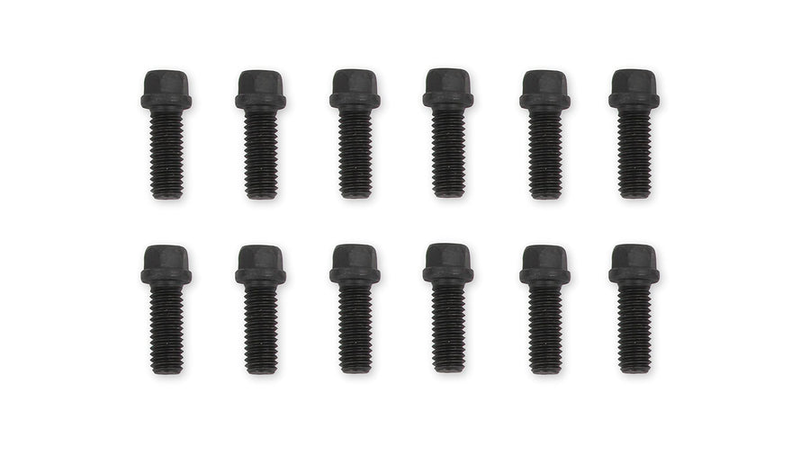 Header Bolts Mr. Gasket,3/8-16X1, Black