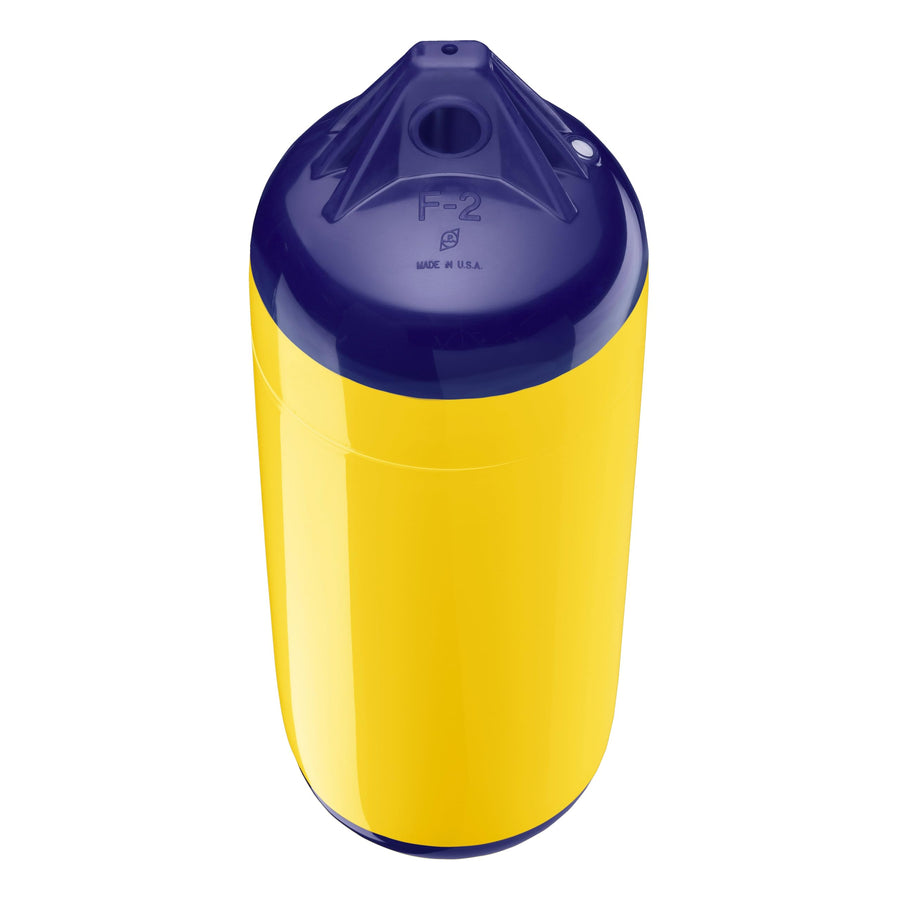 F-2 Standard Polyform Boat Fender Blue Ropehold - Yellow