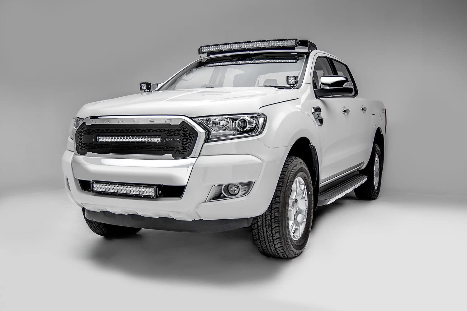 ZROADZ Front Bumper Center LED Kit 2015-2018 Ford Ranger T6, Incl. (1) 20 Inch LED Straight Double Row Light Bar - PN #Z325761-KIT