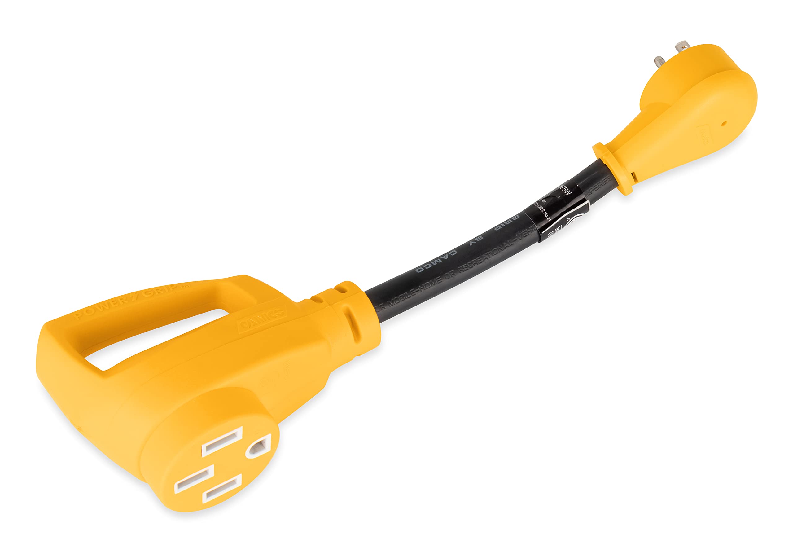 Camco 12" Power Grip 55170 Dog Bone (15M/50F), Black