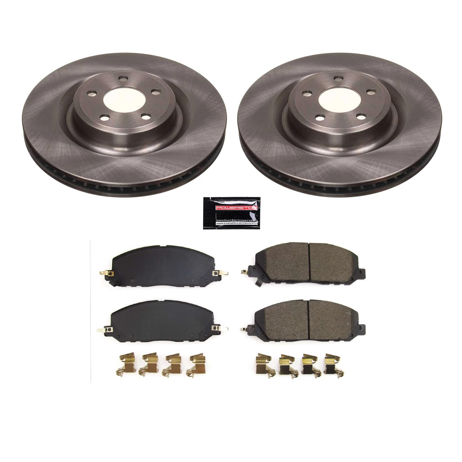 POWERSTOP KOE8672 Front Stock Replacement Brake Pad and Rotor Kit Autospecialty For Ford Explorer 2020-2023, Lincoln Aviator 2020-2023 [Model Specific]