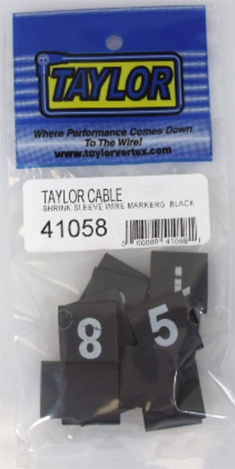 Shrink Sleeve Wire Marker, Taylor Cable 41058 Black