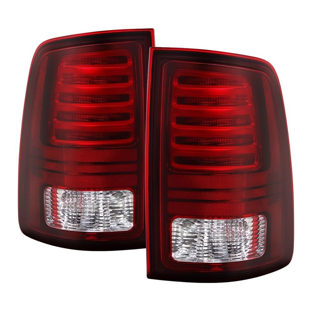 Halogen Upgrade to OE+ Spyder Black Interior LED Tail Light 2009-18 Ram 1500 2500 3500- Reverse-T20(Included) - OE Set (Come w/Harness fit Halogen Model)