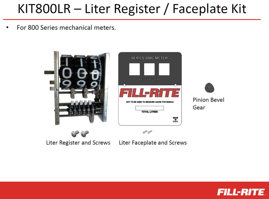 KIT800LR Fill-Rite Kit, 800 Series Liter Register & Faceplate