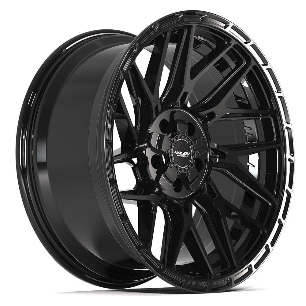 4PLAY Wheels 20 Inch Rim 4PS28 Fits 5x127 & 5x139.7 20x9 Gloss Black Brushed with Tinted Clear (1)