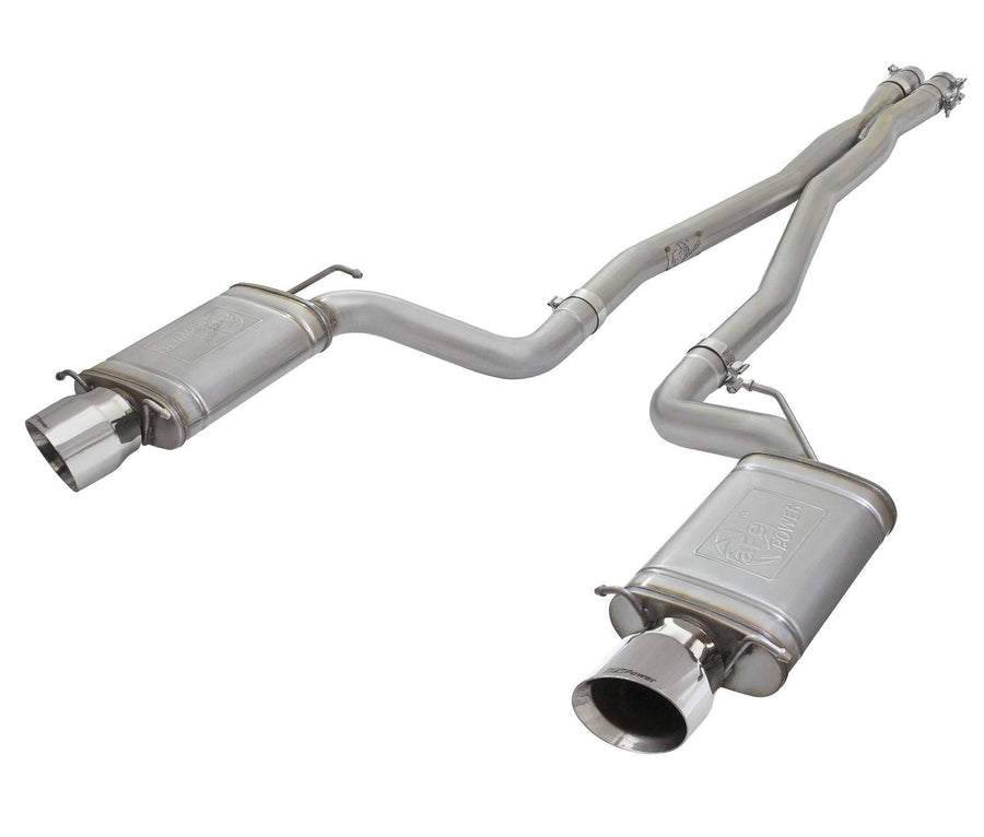 Mach Force-Xp aFe Power Exhaust System (3", Cat-Back, Stainless Steel, Cadillac CTS-V Performance), (Non-Carb Compliant)