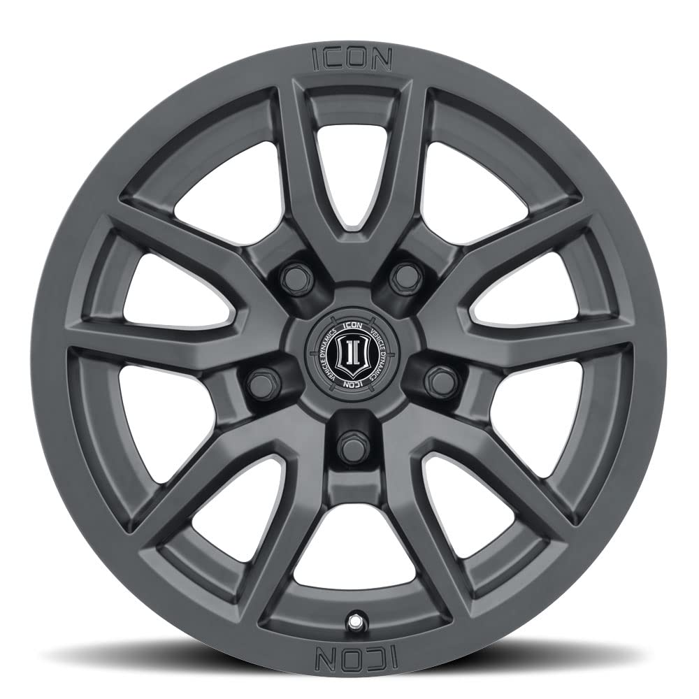 Vector 5 ICON Alloys, Satin Black, 17 x 8.5/5 x 5, 6mm Offset, 4.5" BS, 2617857345SB