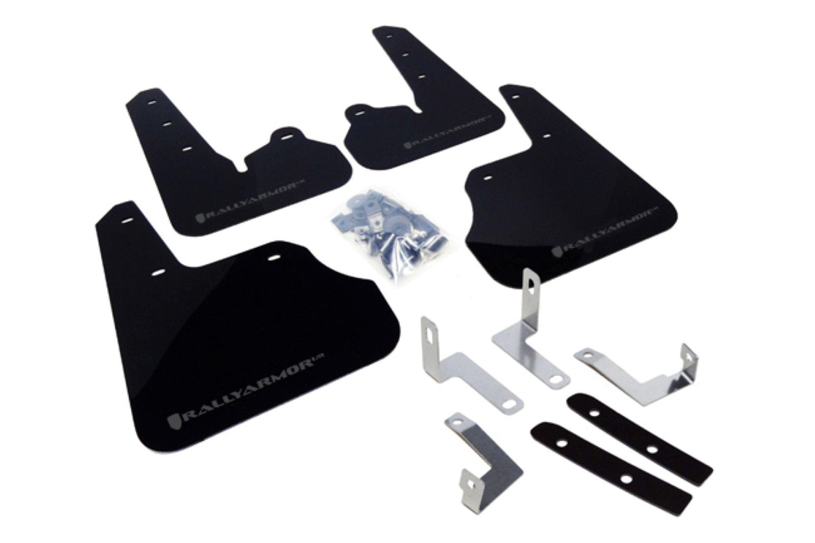 Rally Armor Black, Gray MF22-UR-BLK/GRY Mud Flap with Logo (12+ Subaru Impreza 5dr Hatch/4dr Sedan UR), 1 Pack