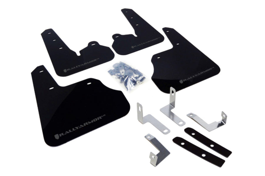 Rally Armor Black, Gray MF22-UR-BLK/GRY Mud Flap with Logo (12+ Subaru Impreza 5dr Hatch/4dr Sedan UR), 1 Pack