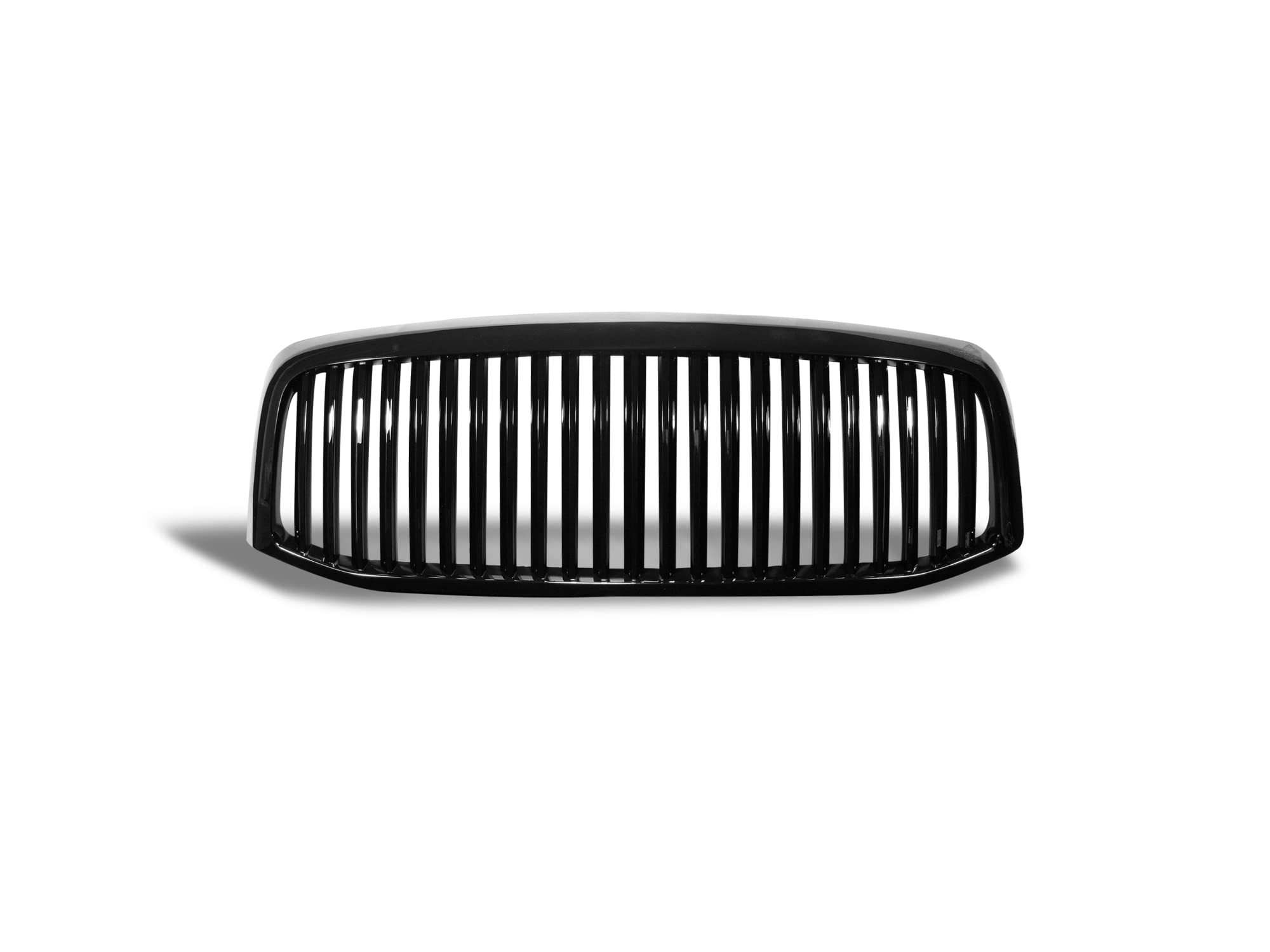 Vertical Front Hood Grille Armordillo USA - Gloss Black Fits 2006-2009 Dodge Ram 2500/3500