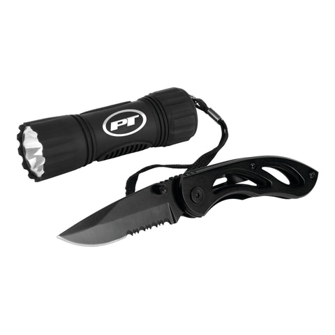 Power Tactical Knife Performance Tool W2491 and Composite Flashlight Set (Sold as 1 set)