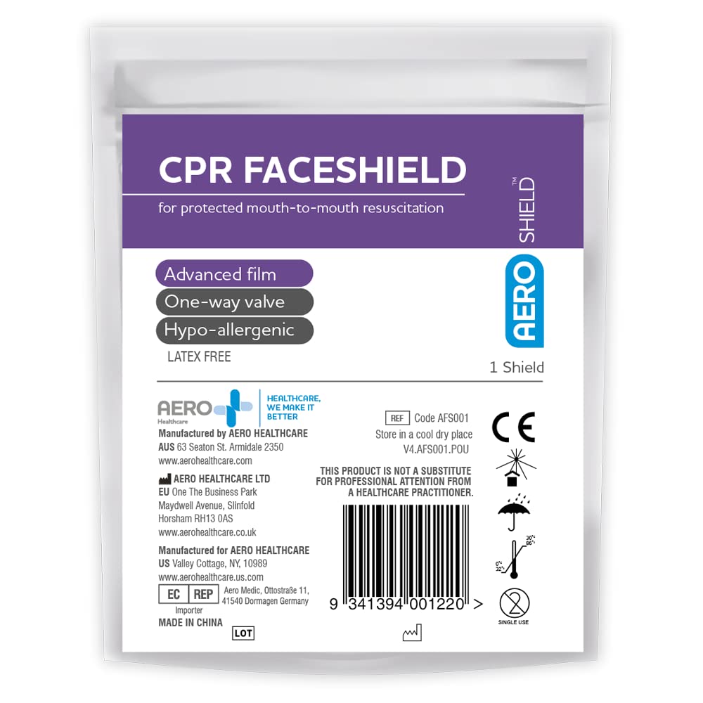 CPR Mask AEROSHIELD 1/bag with gloves