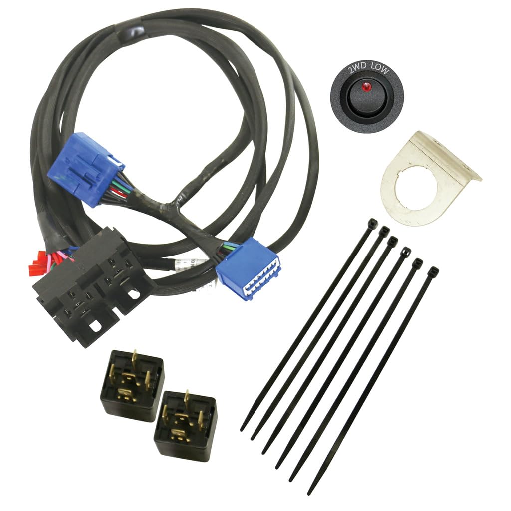 Transfer Case Control BD DIESEL 1030705; 2 Low Un Loc; Low Gear Range from Transfer Case While in 2 Wd; Incl. Harness W/2 Position Switch/Spool Valve/Posi Tap/Vent Hose/Screws/Splicer/Hoses;