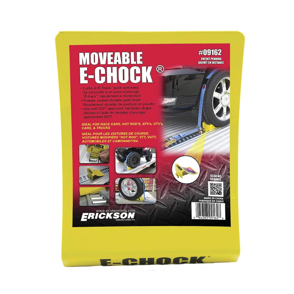 E-Track Erickson Moveable Wheel Chock,1 pk