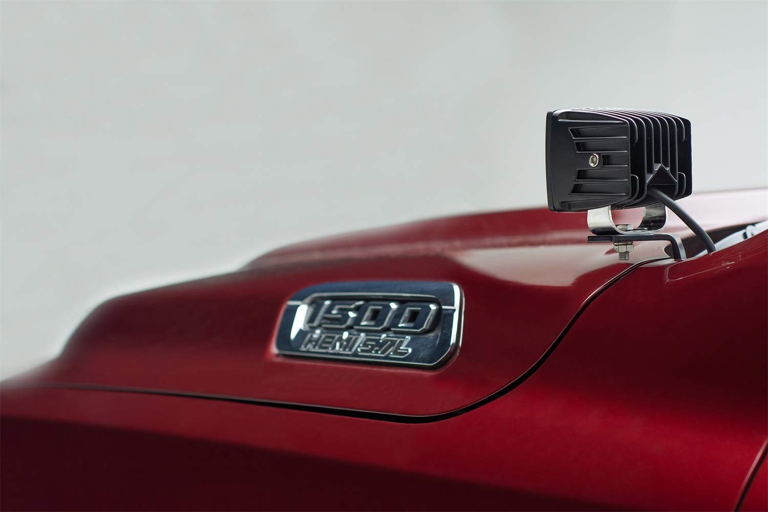 ZROADZ LED Kit Ditch Hood Hinge - Compatible w/ 2019-2022 Ram Rebel - Incl. (2) 3 Inch LED Pod Lights - Mild Steel Gloss Black Finish - Bolt-On Easy Installation - PN #Z364721-KIT2