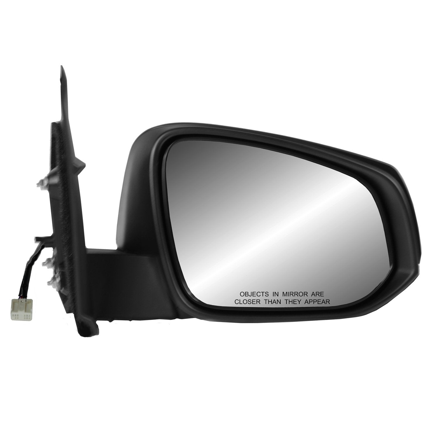Mirror Passenger Side for 2016-2023 Toyota Tacoma, textured black, foldaway, w/o puddle lamp, w/o spot Mirror, w/o blind spot detection system, Heated Power