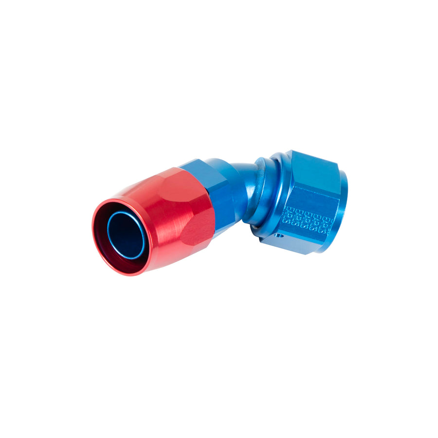 Earl's 45 Degree -12 AN Swivel-Seal® Hose End - Red/Blue - Clamshell Package