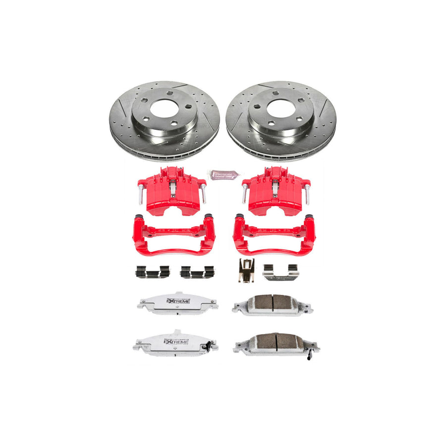 Power Stop KC1551-26 Z26 Street Warrior Front Brake Kit Chevrolet Oldsmobile Pontiac For Chevrolet Classic, Chevrolet Malibu, Oldsmobile Alero, Oldsmobile Cutlass, Pontiac Grand Am [Model Specific]