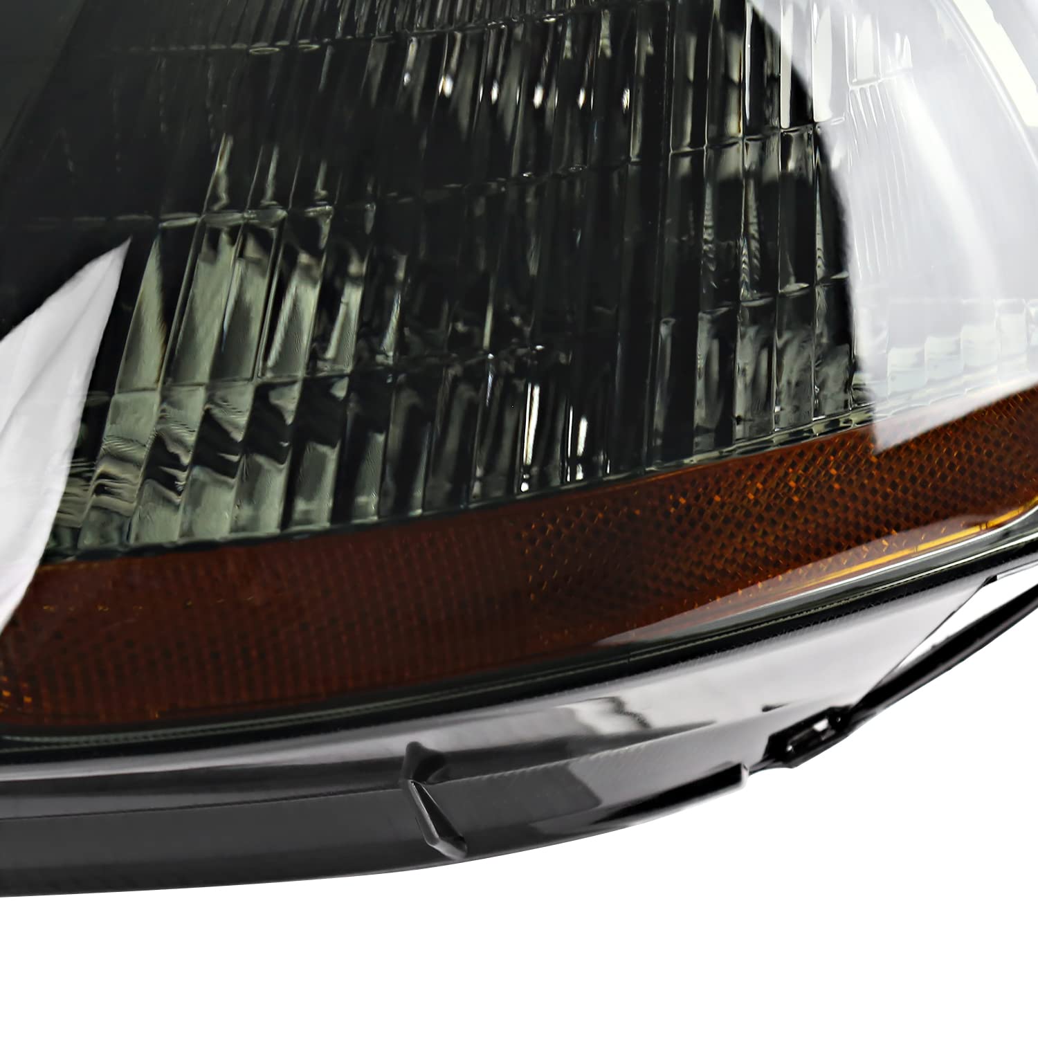 Smoke Headlights w/LED Tube Bar Spec-D Tuning Compatible with 1996-1998 Honda Civic 2/4Dr