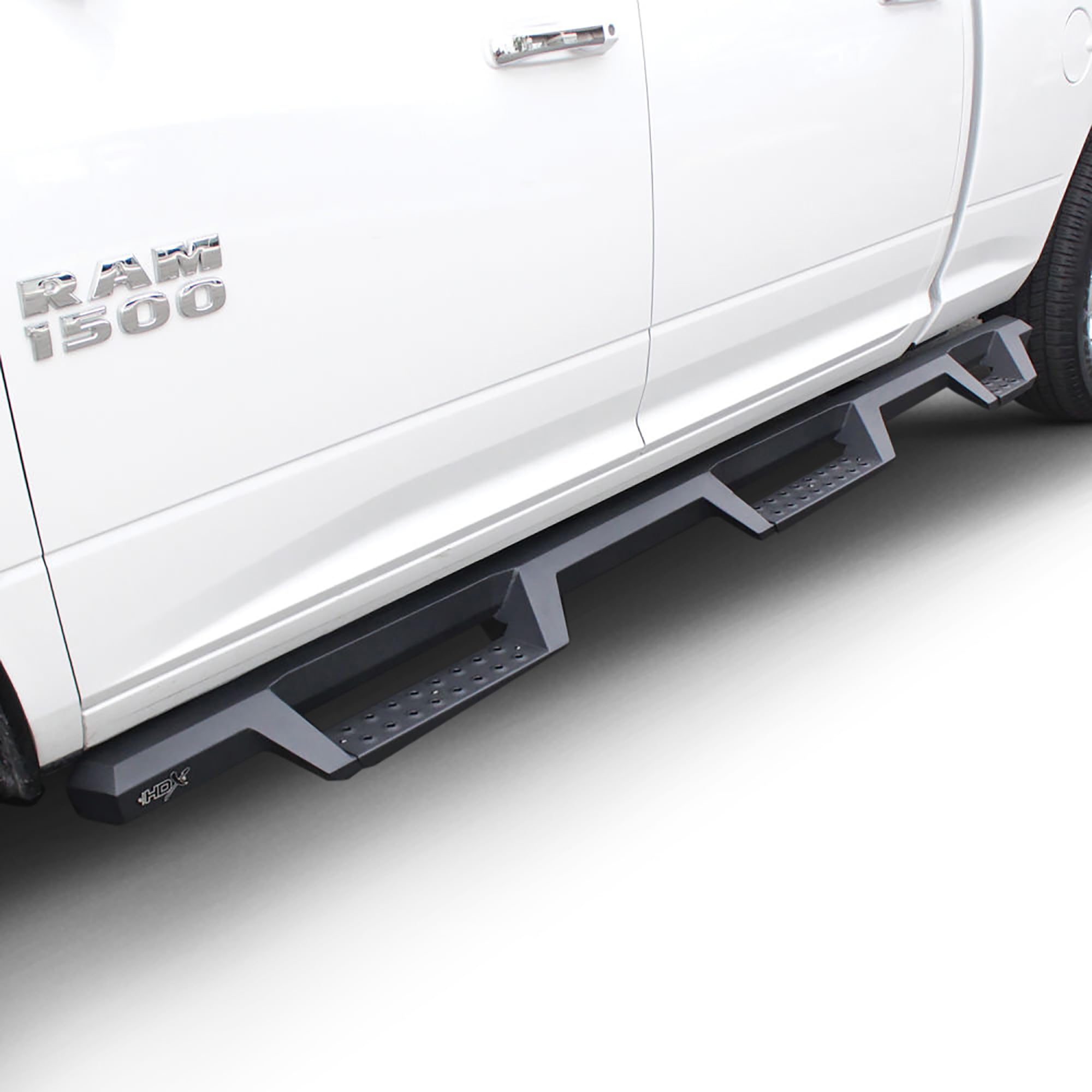 Westin HDX 56-534325 Drop Wheel to Wheel Nerf Bars fits 2009-2018 Ram 1500 2019-2024 Ram 1500 Classic 2010-2018 Ram 2500 3500 Crew Cab 6'5" Bed Textured Black Pair