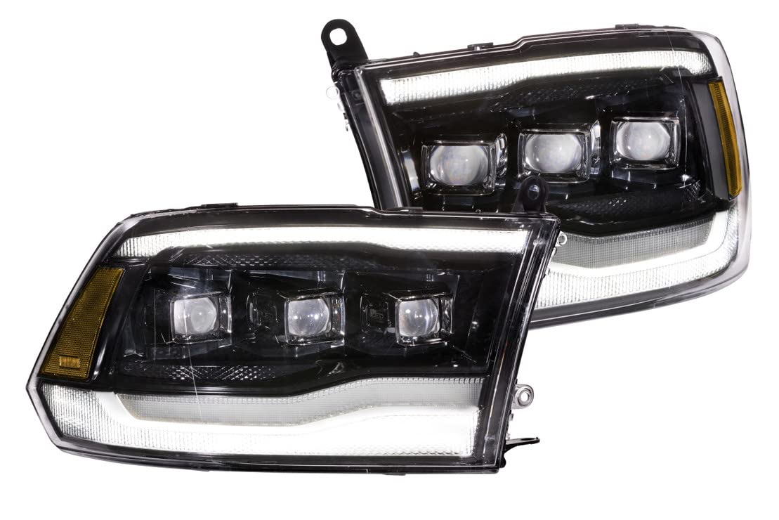 GTR Lighting LED Carbide Headlights Fits 09-18 Dodge Ram Pair of Plug and Pay Headlight Replacements (GTR.HL50)