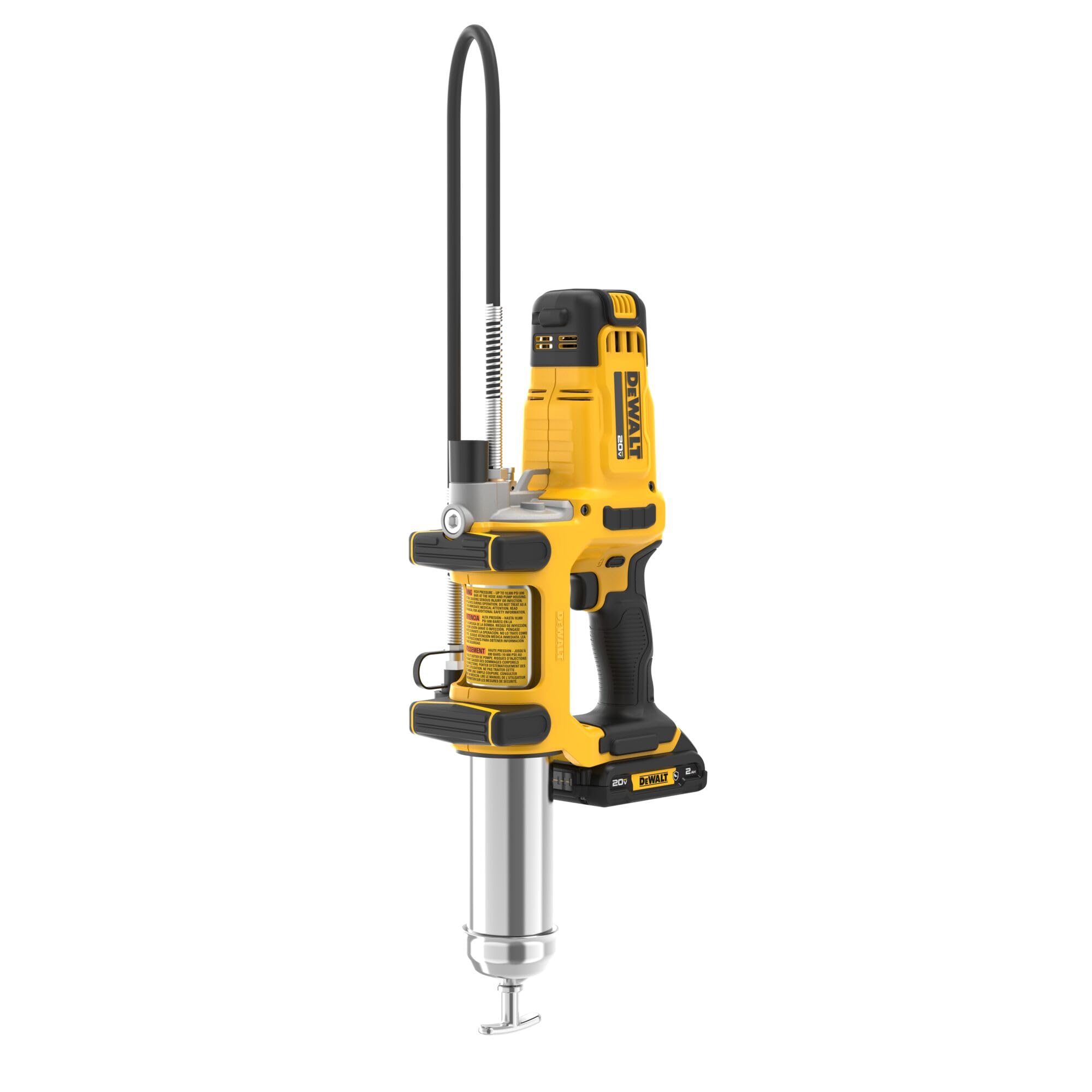 20V MAX DEWALT Grease Gun, 10,000 PSI Variable 2-Speed Cordless Grease Gun, Oil Resistant Battery and Charger Included, 47 Inch Hose, LED Light and Kit Box (DCGG581GD1)