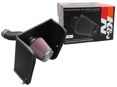 Cold Air Intake System K&N: High-Flow Air-Filter, Increase Performance & Horsepower: Compatible with 2017-2018 NISSAN Titan XD, 63-6020