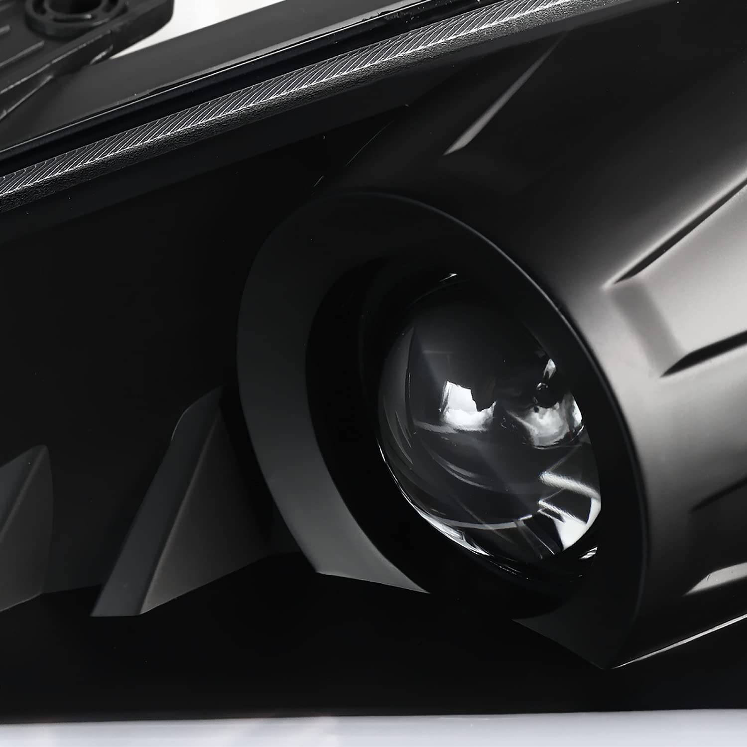 Black LED Light Bar Projector Headlights SPEC-D TUNING w/Sequential Turn Signal Compatible with 2010-2012 Hyundai Genesis Coupe, Left + Right Pair Headlamps Assembly