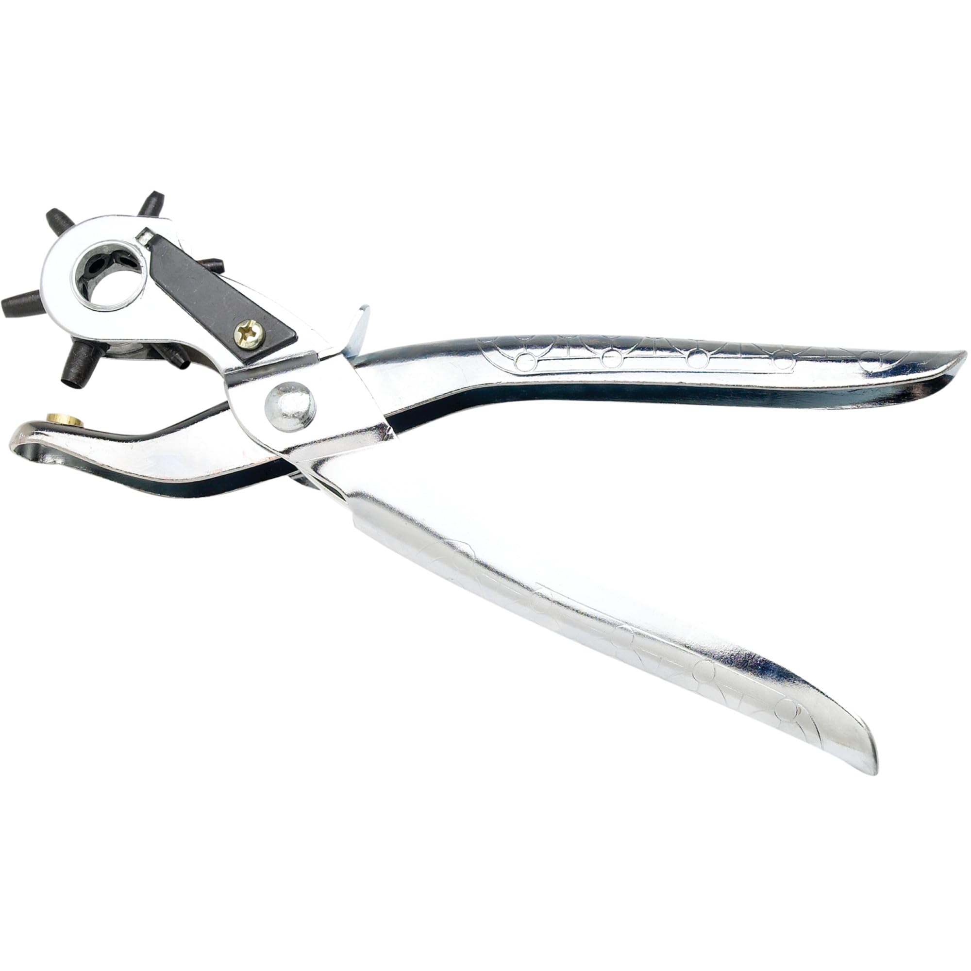 Chrome Plated Steel Performance Tool 1436 Punch Set with High Strength Alloy and 6 Punch Sizes (2mm-4.5mm) for Precise Hole Making and Durability