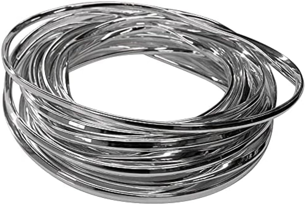Cowles Truck Chrome Edge Trim, 50ft PVC ProtektoTrim, self-adhesive, UV-protected, durable, protects edges from scratches, dings, rust. Easy install, USA-made.