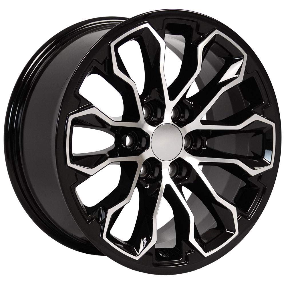 CV54 OE Wheels 17 Inch Rim Fits Colorado ZR2 Style 6x120 17x8 Gloss Black Machined - Hollander 5891 (1)