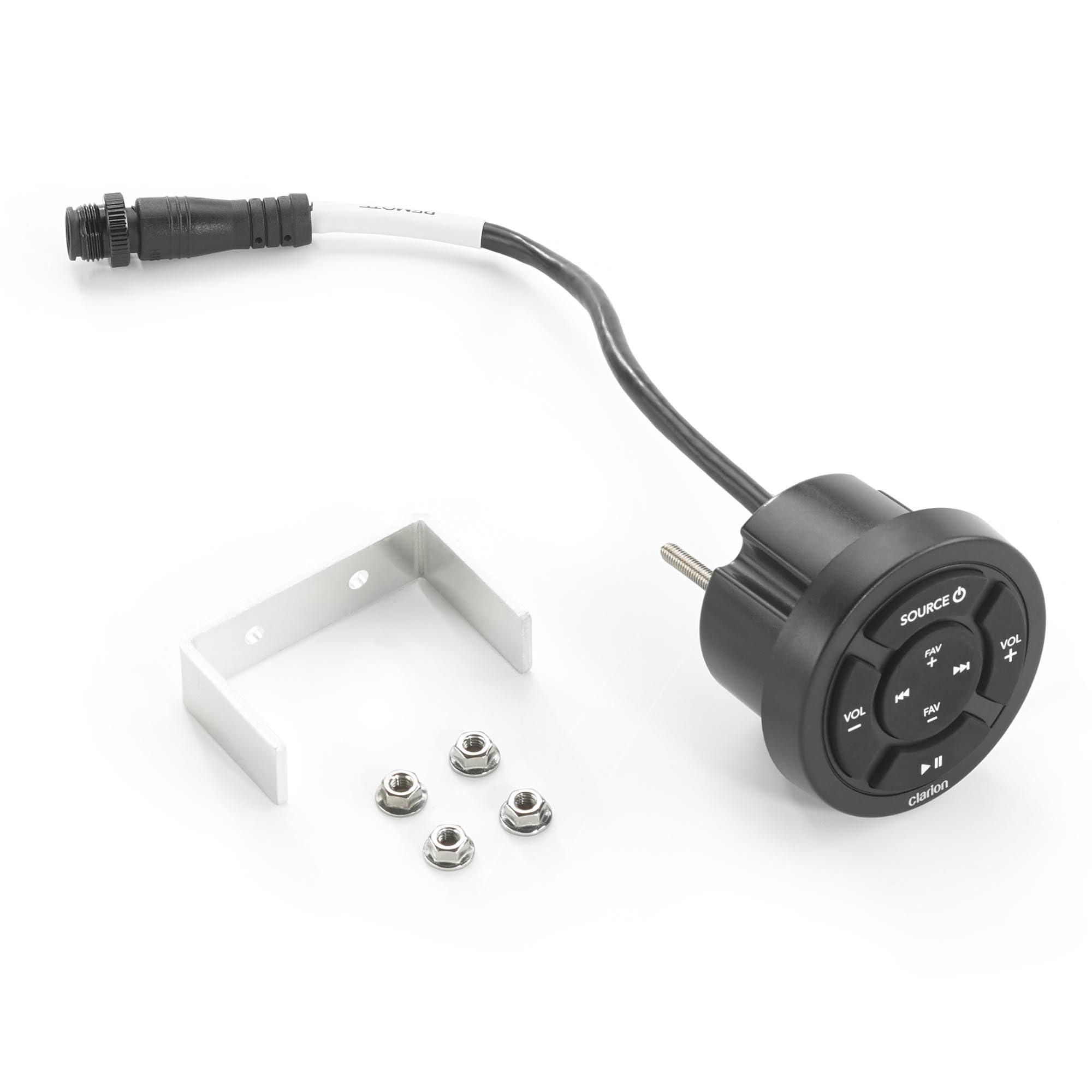 Clarion Wired CMR-10 Marine Remote with Backlit Controls, IP67, Compatible with CMM-20, CMM-30 & CMM-30BB