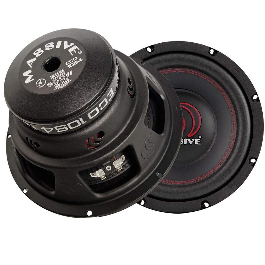 250W RMS 10" 4-Ohm SVC Subwoofer Massive Audio ECO Series ECO10S4