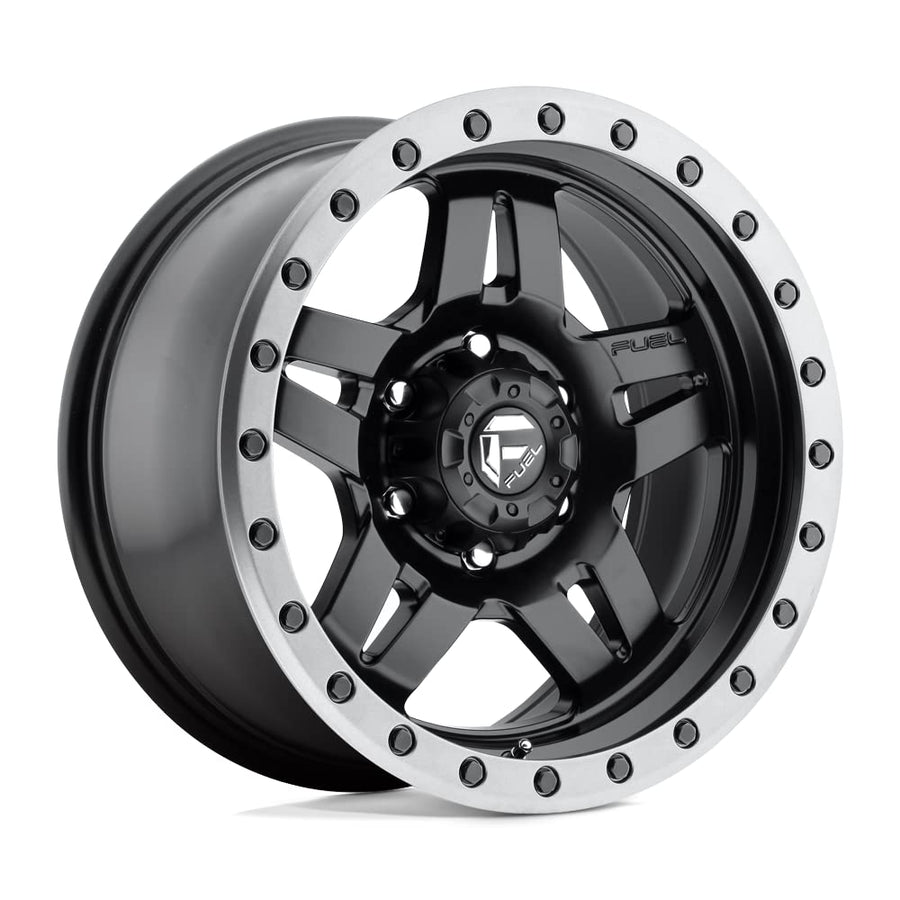 D557 ANZA FUEL OFF-ROAD 16X8, 6X5.5, 4.54, 1mm MATTE BLACK GUN METAL RING - D55716808345