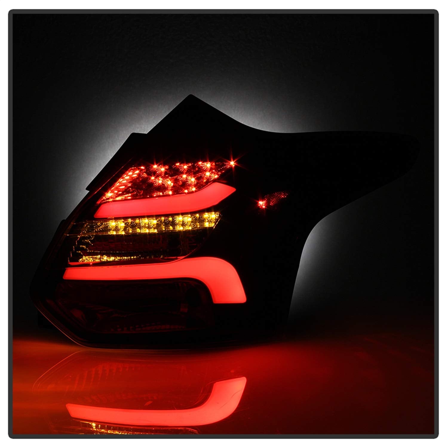 Ford Focus 12-14 5Dr Only Spyder 5085139 (Do not Fit 4Dr Sedan) LED Tail Lights - Black