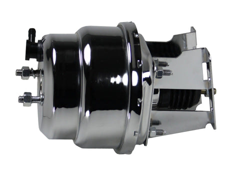 7 Inch LEED BRAKES Dual Power Booster With Bracket Kit (Chrome)