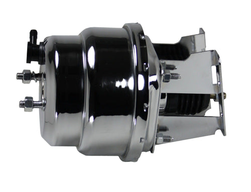 7 Inch LEED BRAKES Dual Power Booster With Bracket Kit (Chrome)