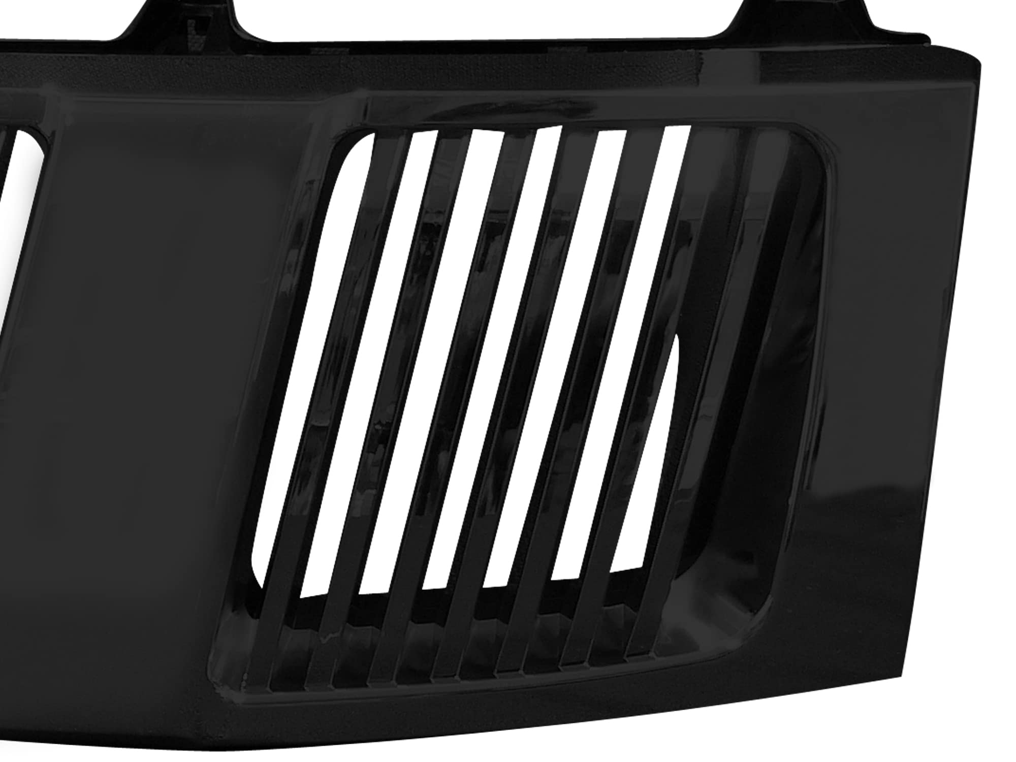 Vertical Front Hood Grille Armordillo USA 7149885 - Gloss Black Fits 2005-2007 Nissan Armada