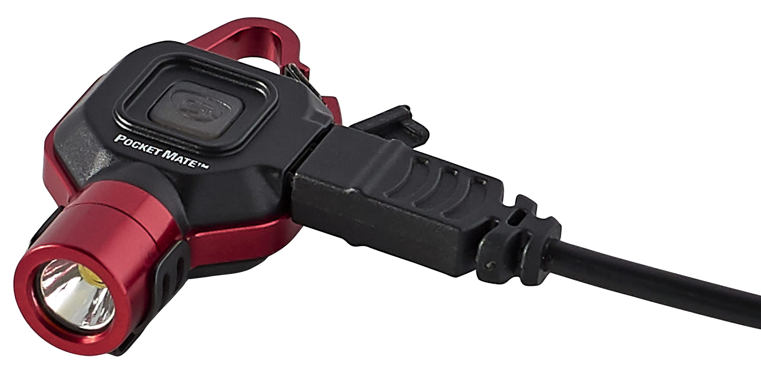 Streamlight Pocket Mate 73301 325-Lumen Keychain/Clip-on USB Rechargeable Flashlight, Red