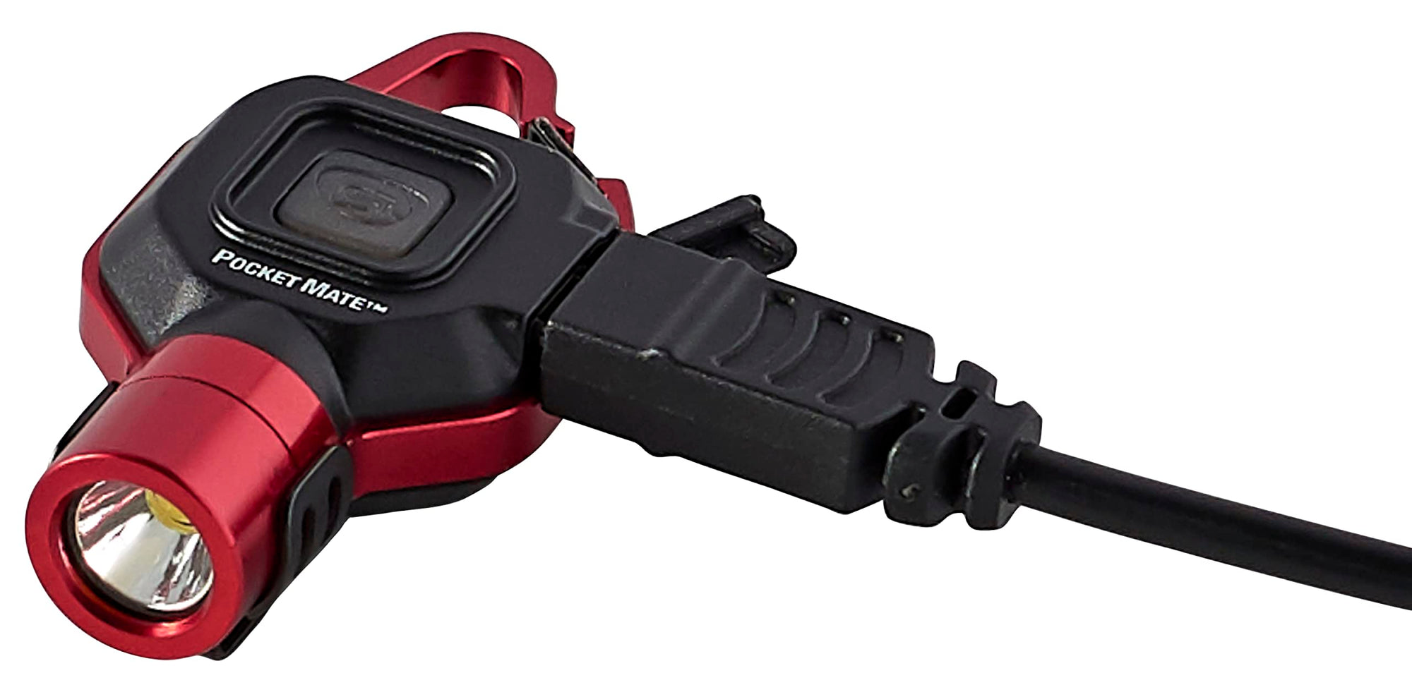 Streamlight Pocket Mate 73301 325-Lumen Keychain/Clip-on USB Rechargeable Flashlight, Red